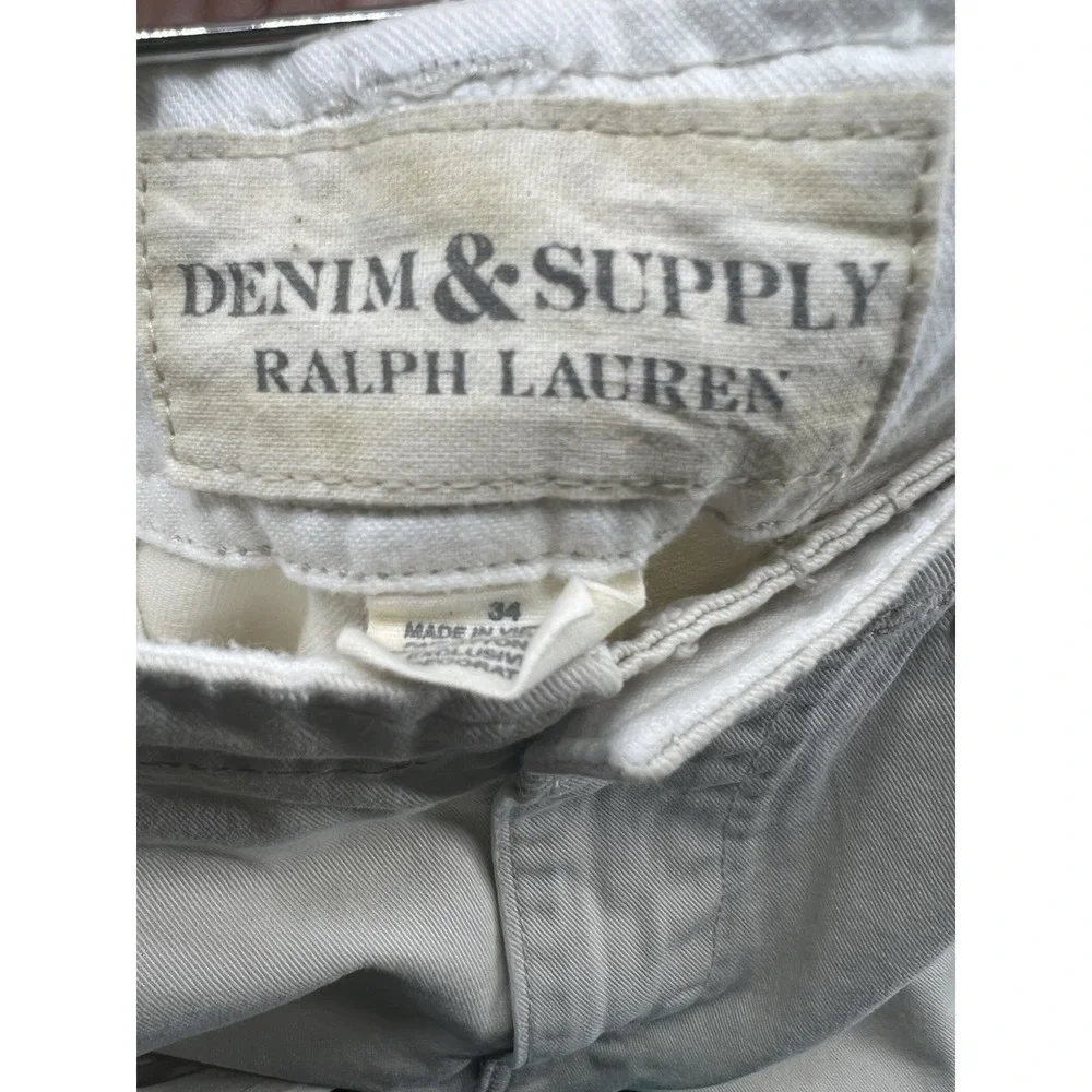 Vtg Ralph Lauren Denim Supply Cargo Shorts Tagged 34 Actual 38 11